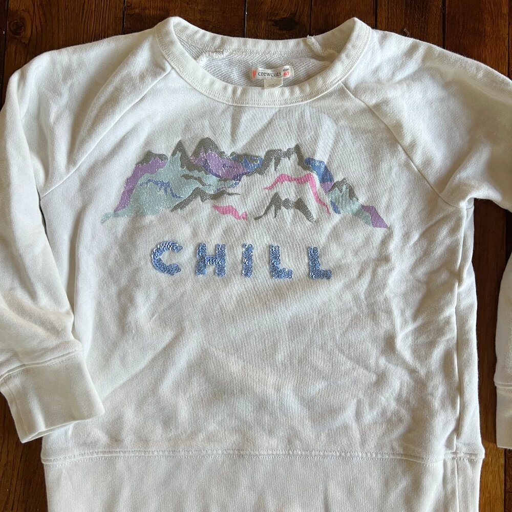 Crewcuts Girls Sequin and Glitter Sweatshirt Size 6-7